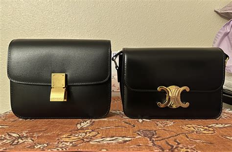 celine triomphe vs box|celine box bag.